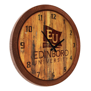 Edinboro Fighting Scots: Branded "Faux" Barrel Top Wall Clock - The Fan-Brand