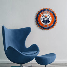 Load image into Gallery viewer, Edmonton Oilers: Bottle Cap Wall Clock - The Fan-Brand