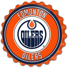 Load image into Gallery viewer, Edmonton Oilers: Bottle Cap Wall Sign - The Fan-Brand