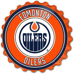 Edmonton Oilers: Bottle Cap Wall Sign - The Fan-Brand