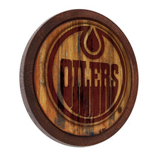 Load image into Gallery viewer, Edmonton Oilers: Branded &quot;Faux&quot; Barrel Top Sign - The Fan-Brand