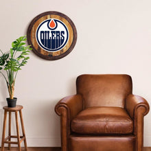 Load image into Gallery viewer, Edmonton Oilers: &quot;Faux&quot; Barrel Top Sign - The Fan-Brand