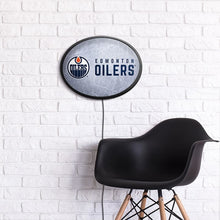 Load image into Gallery viewer, Edmonton Oilers: Ice Rink - Oval Slimline Lighted Wall Sign - The Fan-Brand