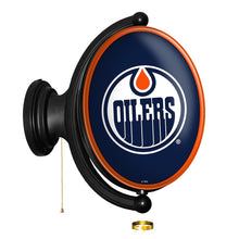 Load image into Gallery viewer, Edmonton Oilers: Original Oval Rotating Lighted Wall Sign - The Fan-Brand