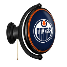 Load image into Gallery viewer, Edmonton Oilers: Original Oval Rotating Lighted Wall Sign - The Fan-Brand
