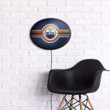 Load image into Gallery viewer, Edmonton Oilers: Oval Slimline Lighted Wall Sign - The Fan-Brand