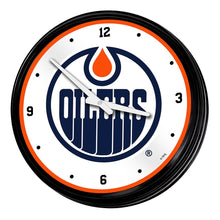 Load image into Gallery viewer, Edmonton Oilers: Retro Lighted Wall Clock - The Fan-Brand