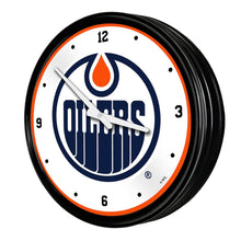 Load image into Gallery viewer, Edmonton Oilers: Retro Lighted Wall Clock - The Fan-Brand