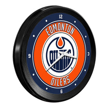 Load image into Gallery viewer, Edmonton Oilers: Ribbed Frame Wall Clock - The Fan-Brand