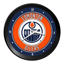 Load image into Gallery viewer, Edmonton Oilers: Ribbed Frame Wall Clock - The Fan-Brand