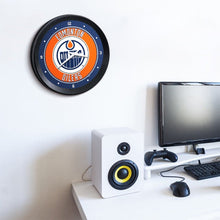 Load image into Gallery viewer, Edmonton Oilers: Ribbed Frame Wall Clock - The Fan-Brand