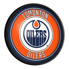 Load image into Gallery viewer, Edmonton Oilers: Round Slimline Lighted Wall Sign - The Fan-Brand