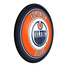 Load image into Gallery viewer, Edmonton Oilers: Round Slimline Lighted Wall Sign - The Fan-Brand