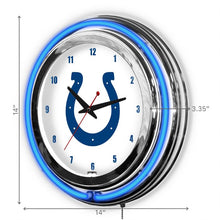 Load image into Gallery viewer, Indianapolis Colts 14&quot; Neon Clock