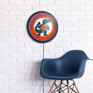 Florida Gators: Albert Gator - Round Slimline Lighted Wall Sign - The Fan-Brand