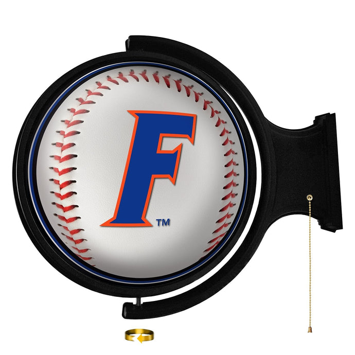 Florida Gators: Baseball - Round Rotating Lighted Wall Sign - The Fan-Brand