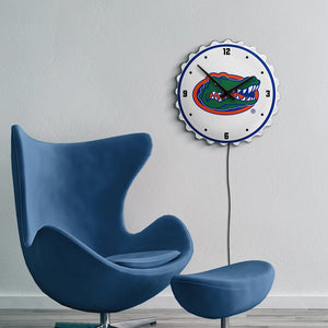 Florida Gators: Bottle Cap Lighted Wall Clock - The Fan-Brand