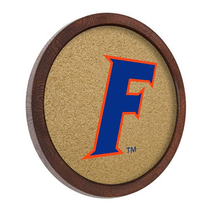 Florida Gators: F Logo - "Faux" Barrel Framed Cork Board - The Fan-Brand
