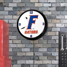 Load image into Gallery viewer, Florida Gators: F - Retro Lighted Wall Clock - The Fan-Brand