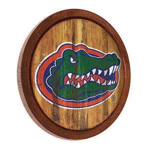 Florida Gators: Weathered "Faux" Barrel Top Sign - The Fan-Brand