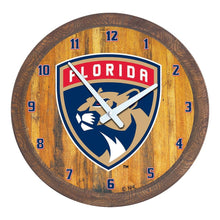 Load image into Gallery viewer, Florida Panthers: &quot;Faux&quot; Barrel Top Wall Clock - The Fan-Brand