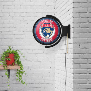 Florida Panthers: Original Round Rotating Lighted Wall Sign - The Fan-Brand