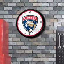 Load image into Gallery viewer, Florida Panthers: Retro Lighted Wall Clock - The Fan-Brand
