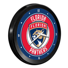 Load image into Gallery viewer, Florida Panthers: Ribbed Frame Wall Clock - The Fan-Brand