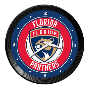 Florida Panthers: Ribbed Frame Wall Clock - The Fan-Brand