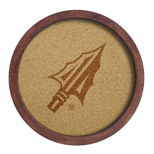 Florida State Seminoles: Arrowhead - "Faux" Barrel Framed Cork Board - The Fan-Brand