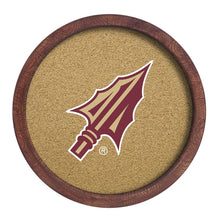 Load image into Gallery viewer, Florida State Seminoles: Arrowhead - &quot;Faux&quot; Barrel Framed Cork Board - The Fan-Brand