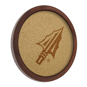 Florida State Seminoles: Arrowhead - "Faux" Barrel Framed Cork Board - The Fan-Brand