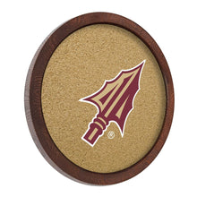 Load image into Gallery viewer, Florida State Seminoles: Arrowhead - &quot;Faux&quot; Barrel Framed Cork Board - The Fan-Brand