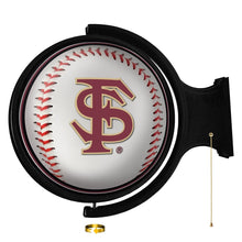 Load image into Gallery viewer, Florida State Seminoles: Baseball - Round Rotating Lighted Wall Sign - The Fan-Brand