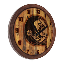 Load image into Gallery viewer, Florida State Seminoles: Branded &quot;Faux&quot; Barrel Top Wall Clock - The Fan-Brand
