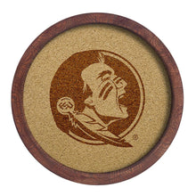 Load image into Gallery viewer, Florida State Seminoles: &quot;Faux&quot; Barrel Framed Cork Board - The Fan-Brand