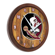 Load image into Gallery viewer, Florida State Seminoles: &quot;Faux&quot; Barrel Top Wall Clock - The Fan-Brand