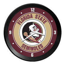 Load image into Gallery viewer, Florida State Seminoles: Ribbed Frame Wall Clock - The Fan-Brand