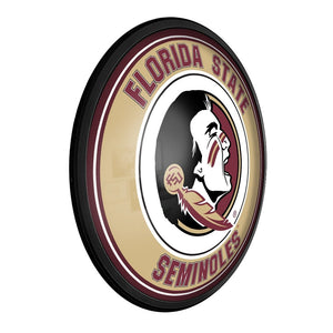 Florida State Seminoles: Round Slimline Lighted Wall Sign - The Fan-Brand