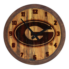 Load image into Gallery viewer, Georgia Bulldogs: Branded &quot;Faux&quot; Barrel Top Wall Clock - The Fan-Brand