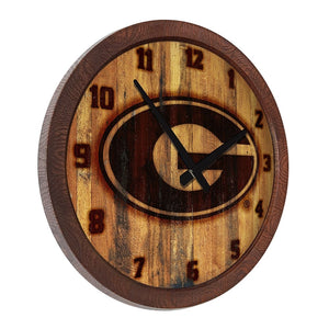 Georgia Bulldogs: Branded "Faux" Barrel Top Wall Clock - The Fan-Brand