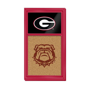 Georgia Bulldogs: Dual Logo - Cork Note Board - The Fan-Brand