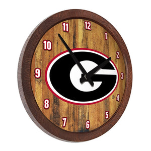 Georgia Bulldogs: "Faux" Barrel Top Wall Clock - The Fan-Brand