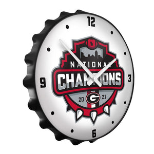 Georgia Bulldogs: National Champions - Bottle Cap Wall Clock - The Fan-Brand