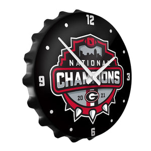 Georgia Bulldogs: National Champions - Bottle Cap Wall Clock - The Fan-Brand