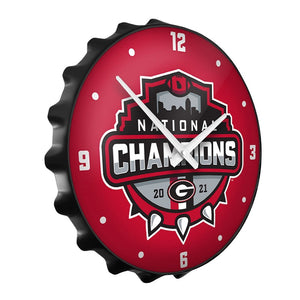 Georgia Bulldogs: National Champions - Bottle Cap Wall Clock - The Fan-Brand