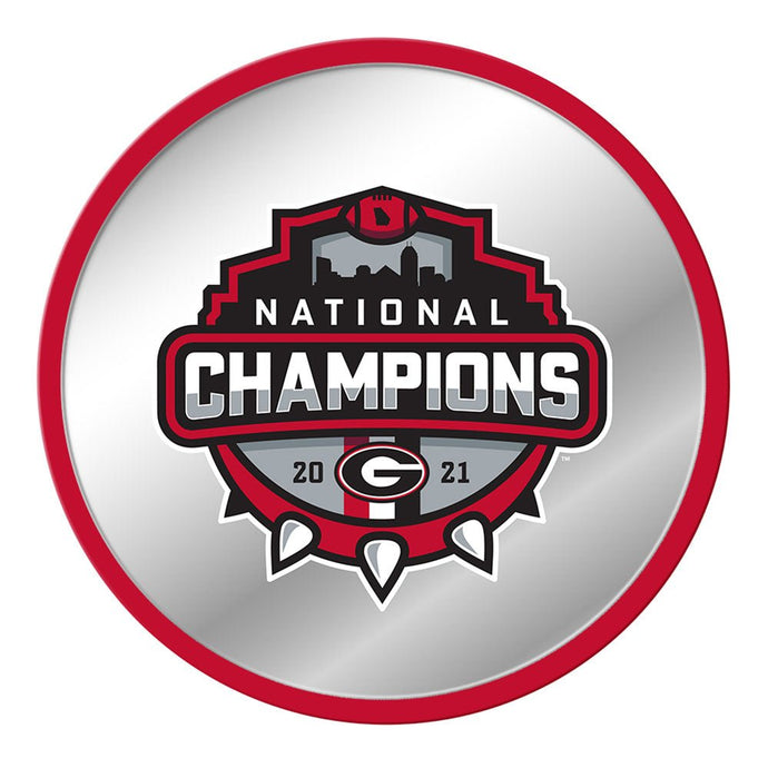 Georgia Bulldogs: National Champions - Modern Disc Mirrored Wall Sign - The Fan-Brand