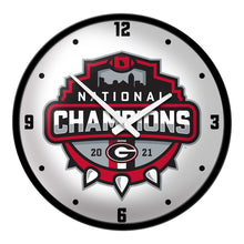 Load image into Gallery viewer, Georgia Bulldogs: National Champions - Modern Disc Wall Clock - The Fan-Brand