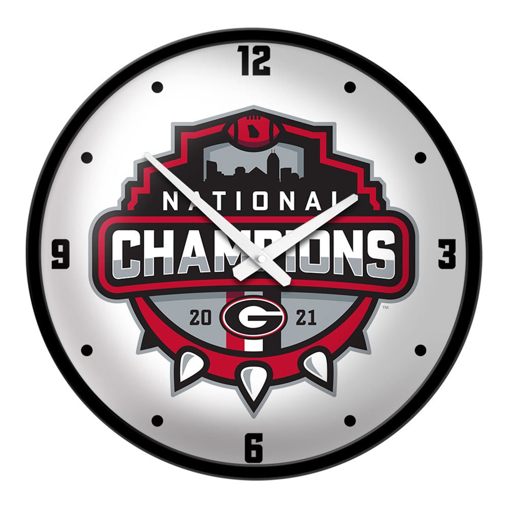 Georgia Bulldogs: National Champions - Modern Disc Wall Clock - The Fan-Brand