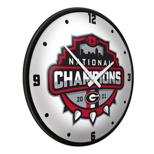 Georgia Bulldogs: National Champions - Modern Disc Wall Clock - The Fan-Brand